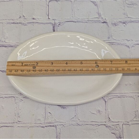 Crate & Barrel Camembert Cheese Oval Serving Plate (See also Jack and Cheddar) - Picture 5 of 6